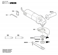 Bosch 0 601 377 7AE Gws 850 C Angle Grinder 230 V / Eu Spare Parts